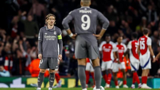 Modric y Mbappé, decepcionados por la goleada del Arsenal