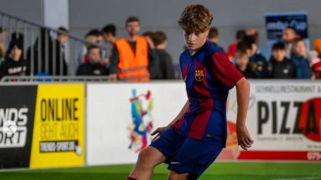 Iu Martínez, jugador del cadete A del Barça