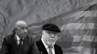A la izquierda, Marcelino Martín Blas, exjefe de Asuntos Internos del CNP; a la derecha, el excomisario José Manuel Villarejo