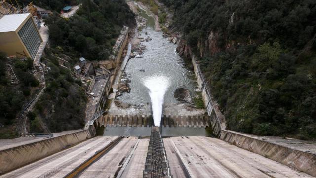 Aspecto del Pantano de Sau (Barcelona) este sábado
