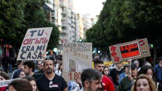 Manifestación en favor de una vivienda digna