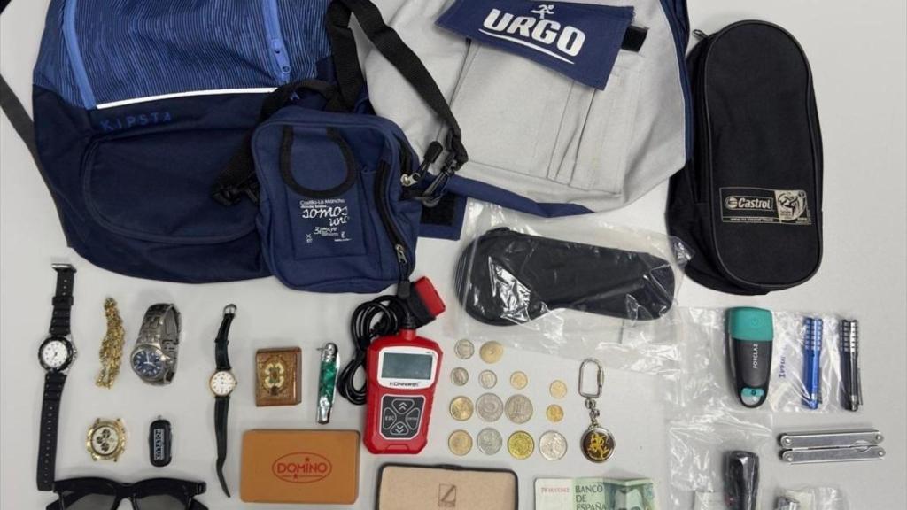 Artículos incautados de los robos en el interior de domicilios en Lleida