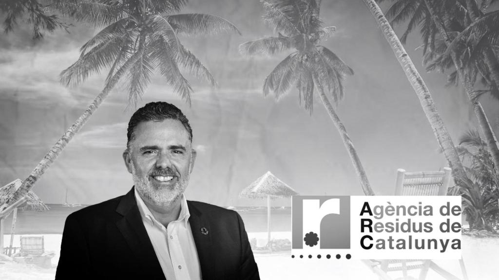 Josep Maria Tost (Junts), exdirector de la ARC, en una playa de Dominicana, país que asesora en materia de residuos