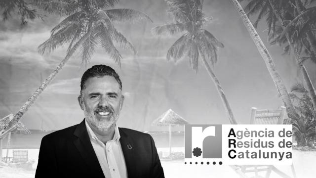 Josep Maria Tost (Junts), exdirector de la ARC, en una playa de Dominicana, país que asesora en materia de residuos