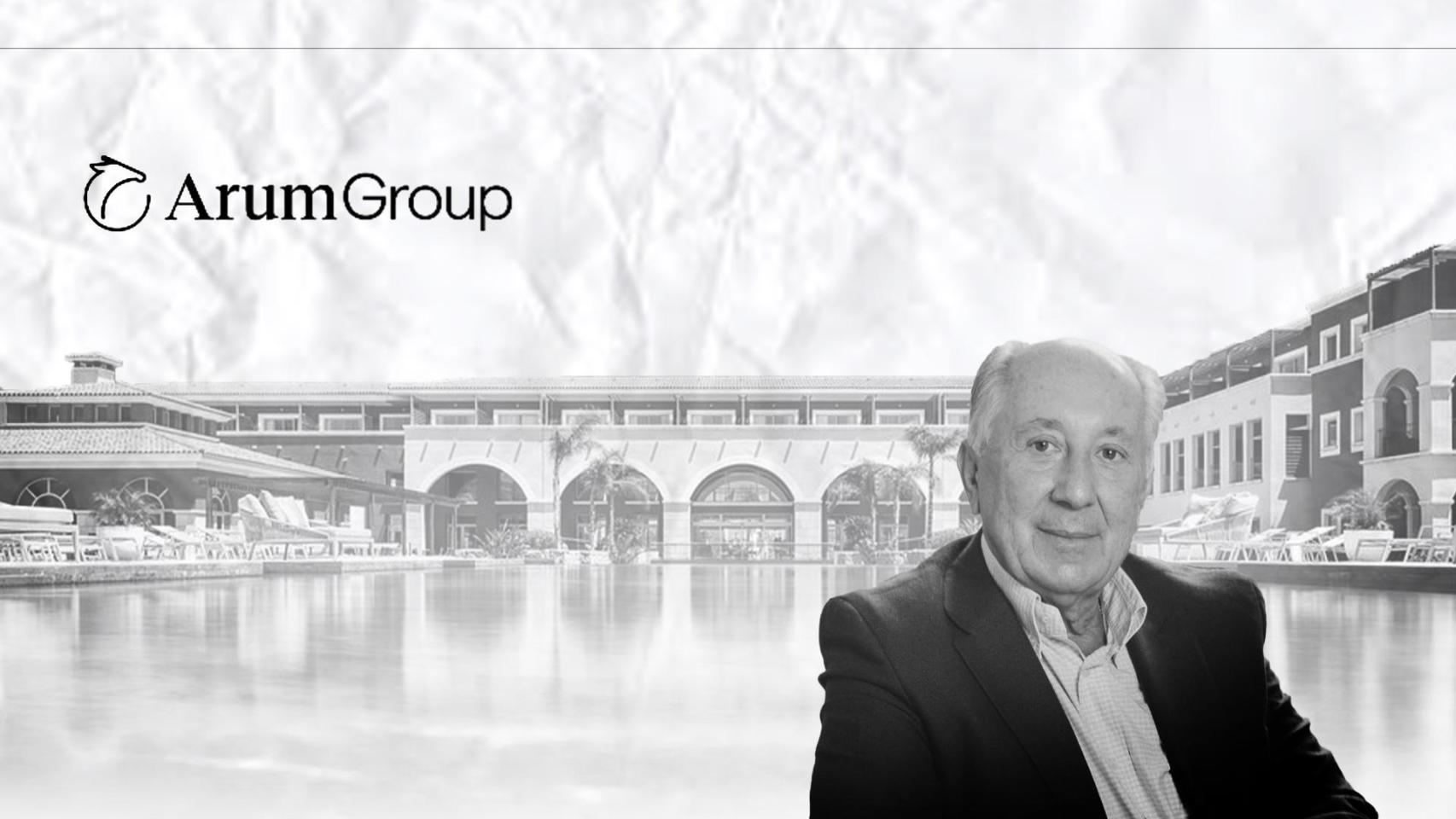 Jordi Robinat, el logo de Arum Group y el hotel Bonmont