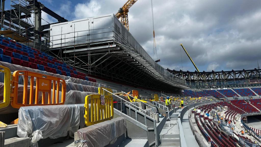 Els darrers avenços en les obres del Camp Nou: així evoluciona la construcció de les llòges Vip