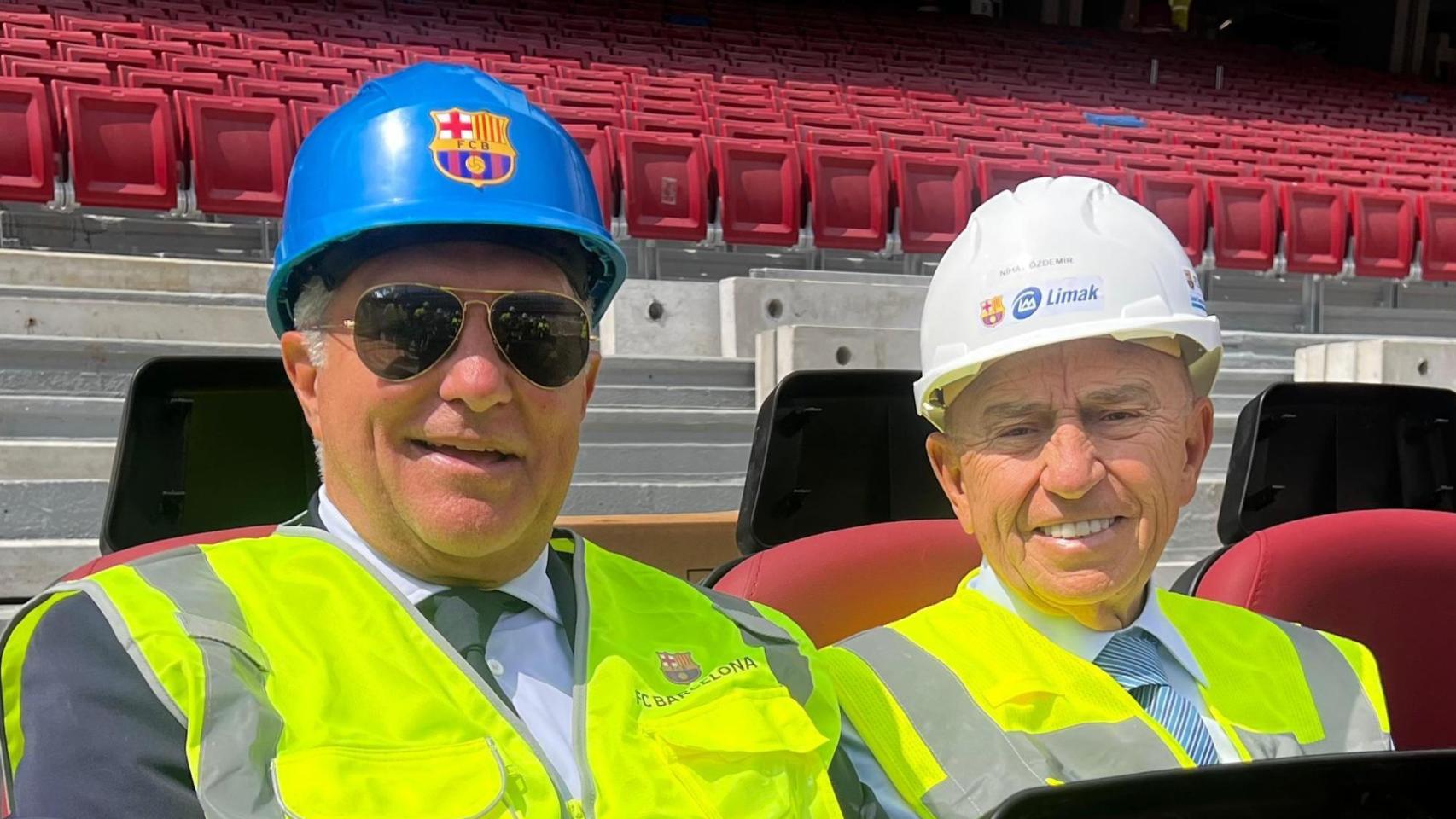Joan Laporta, Nihat Özdemir y los últimos avances en las obras del Camp Nou