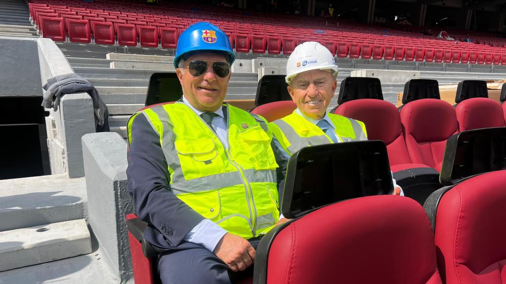 Joan Laporta, Nihat Özdemir y los últimos avances en las obras del Camp Nou