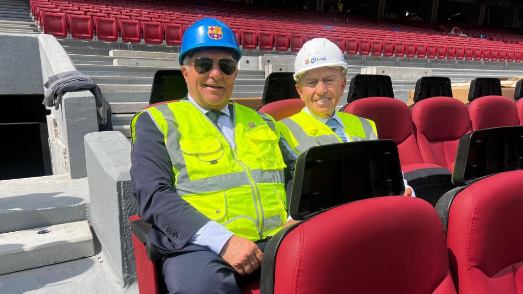Joan Laporta, Nihat Özdemir y los últimos avances en las obras del Camp Nou
