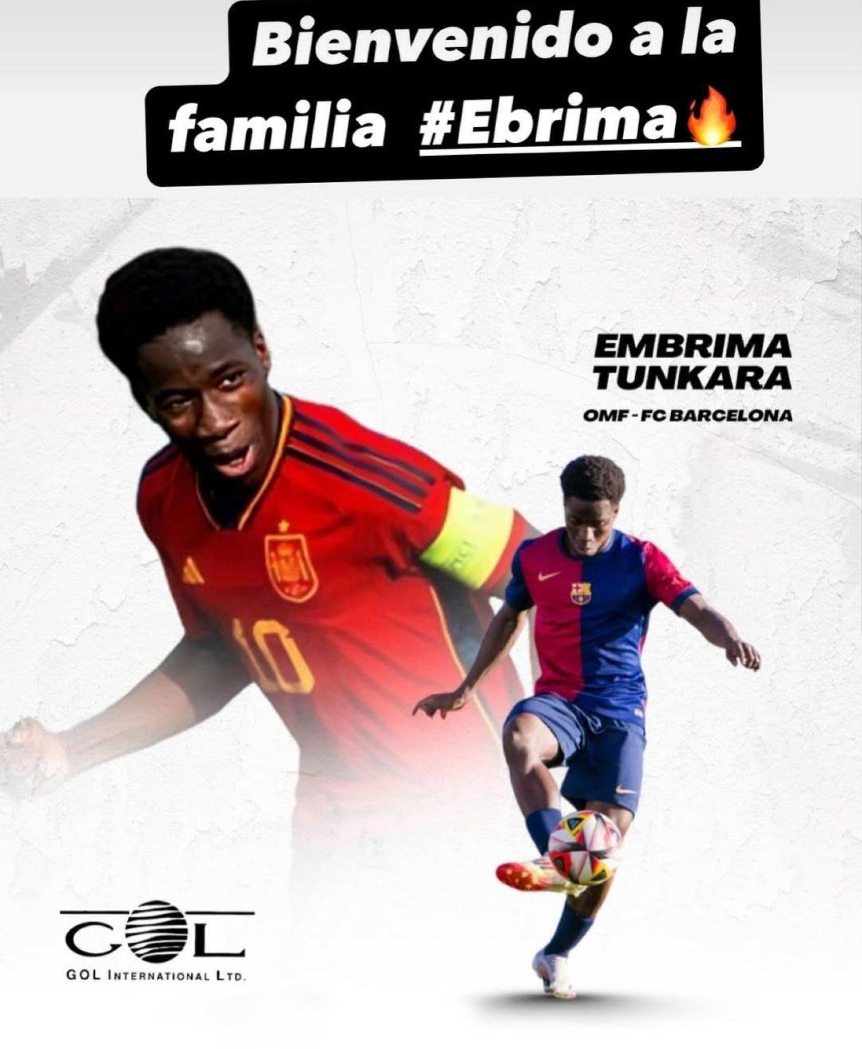 Alexander Zahavi, hijo de Pini Zahavi, anuncia el fichaje de Ebrima Tunkara por la agencia Gol International