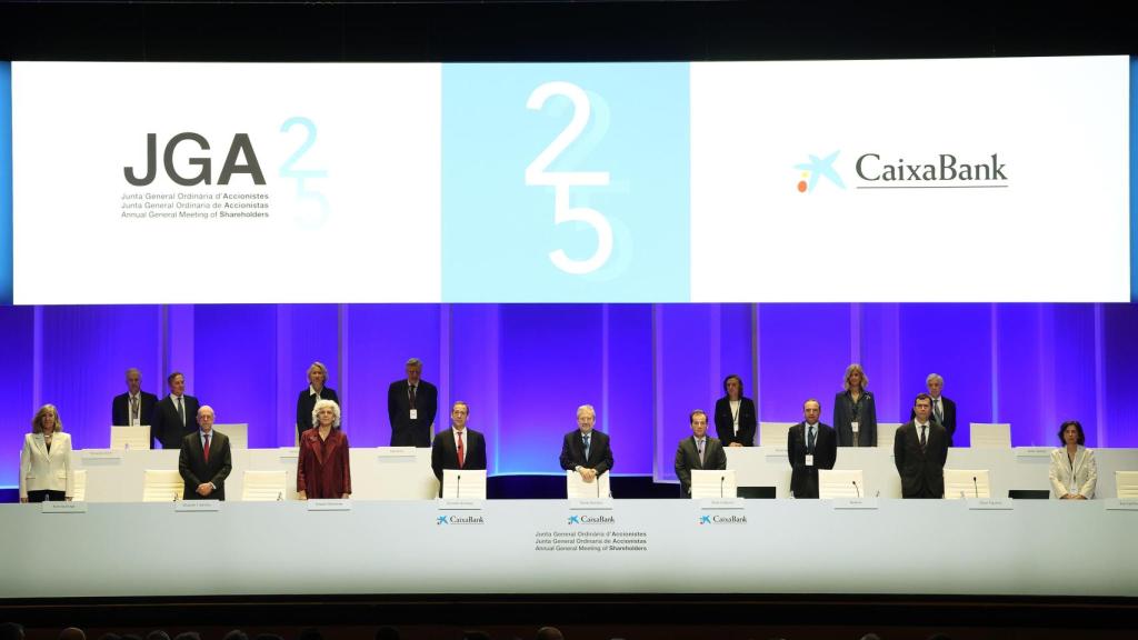 El consejo de Caixabank, durante la junta de accionistas de 2025 / CAIXABANK