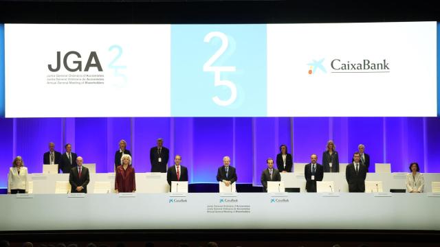 El consejo de Caixabank, durante la junta de accionistas de 2025 / CAIXABANK