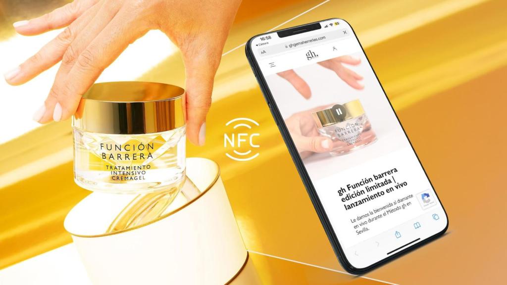 Etiqueta inteligente en una crema