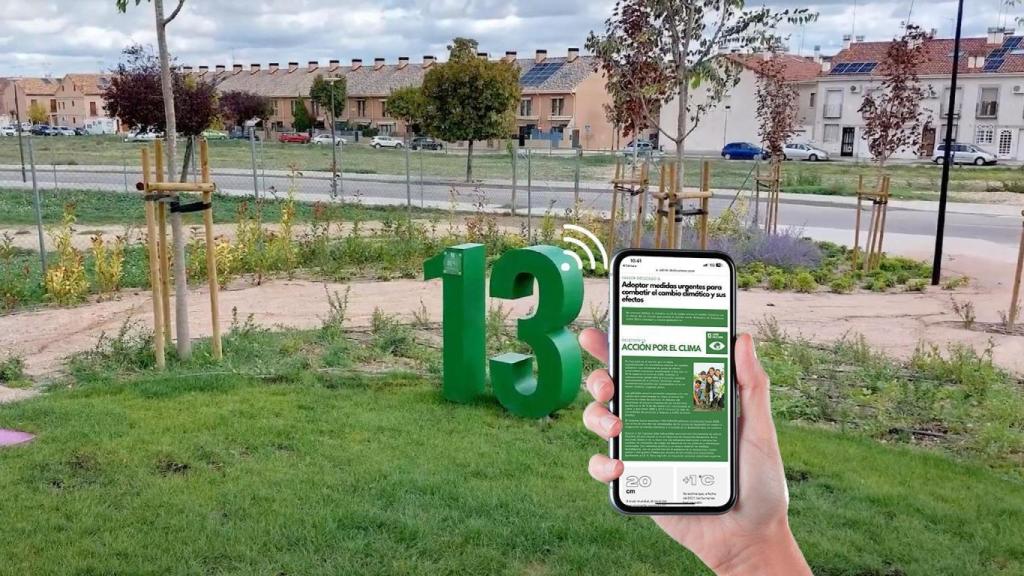 Etiqueta inteligente en el mobiliario urbano