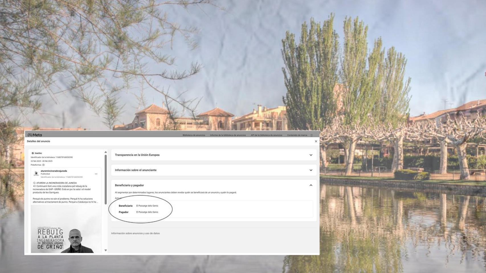 La campaña contra la nueva inversión en Les Borges Blanques y el anuncio en Meta