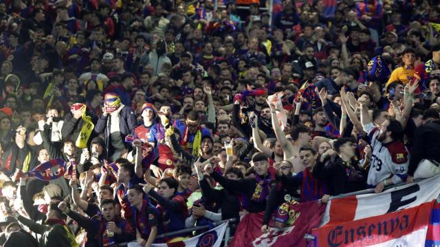 Aficionados del Barça en Dortmund