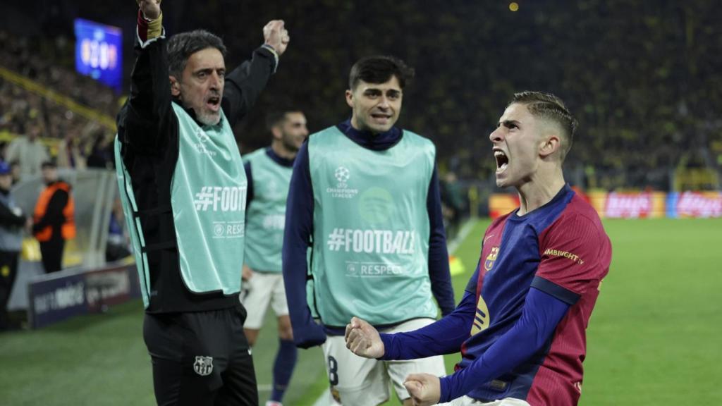 La rabia de Fermín López tras propiciar el gol en propia del Borussia Dortmund