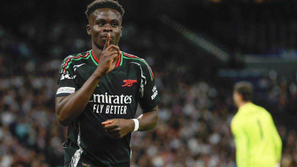 Bukayo Saka silencia el Santiago Bernabéu después de marcar contra el Real Madrid