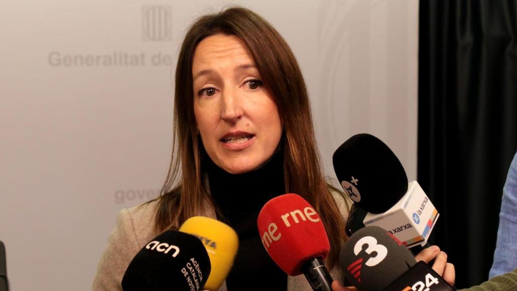 La directora general de Inspección de Trabajo de Cataluña, Laura Freixas, en declaraciones a los medios.