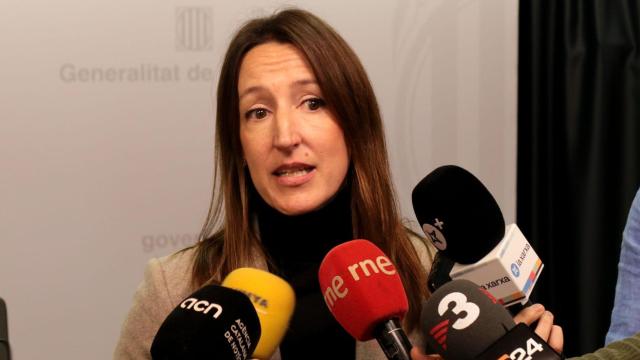 La directora general de Inspección de Trabajo de Cataluña, Laura Freixas, en declaraciones a los medios.