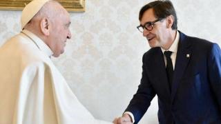 El papa Francisco y Salvador Illa