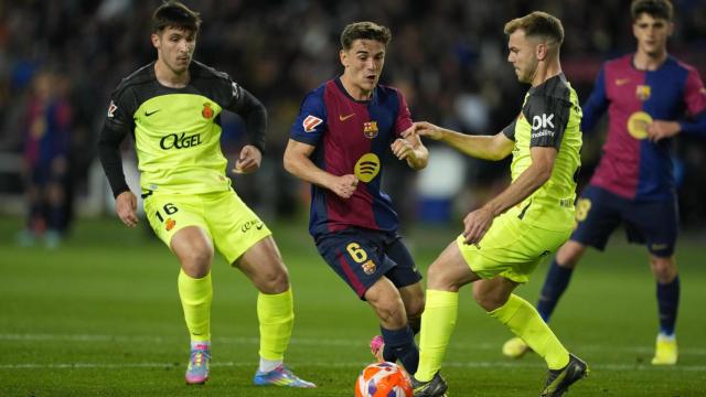 Gavi, en una lance del Barça-Mallorca del martes