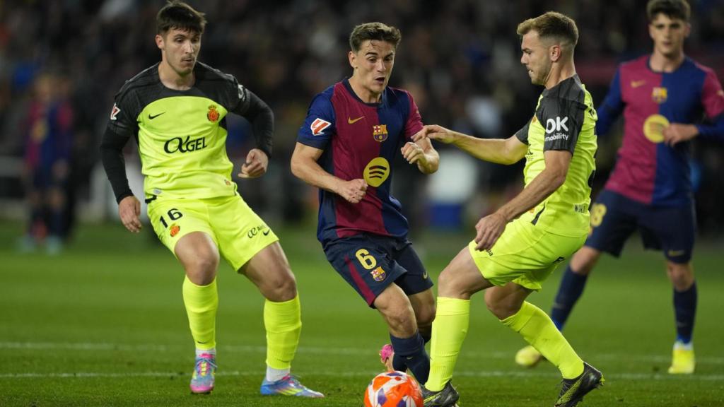 Gavi, en una lance del Barça-Mallorca del martes