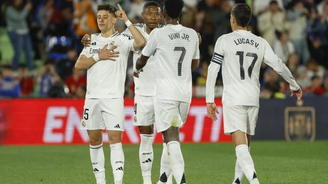 Arda Guler celebra su gol durante el Getafe-Real Madrid