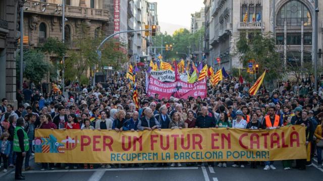 Manifestación nacionalista de 'Sant Jordi per la Llengua'