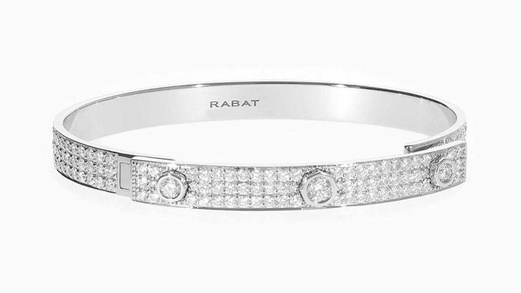 RABAT Three Wishes_Pulsera de oro blanco con diamantes y pavé de diamantes