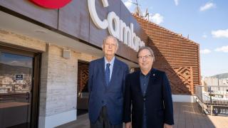 Juan José Bruguera, presidente de Colonial, y Josep Santacreu, de la Cámara de Barcelona