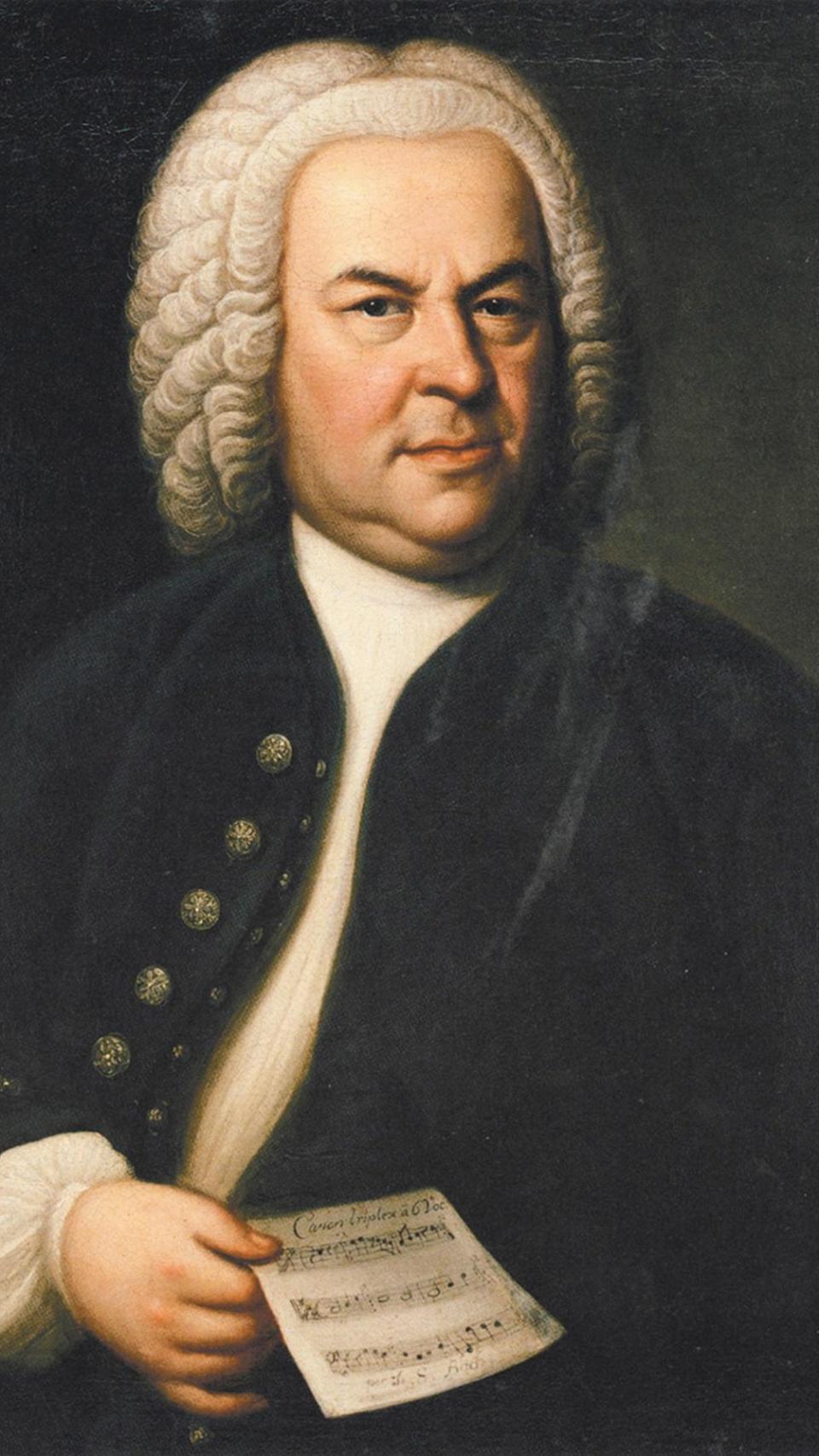Retrato de Johann Sebastian Bach en 1746, de Elias Gottlob Haussmann.