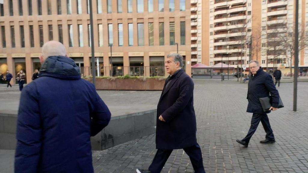 Imagen de Joan Laporta, a las puertas de la Ciudad de la Justicia