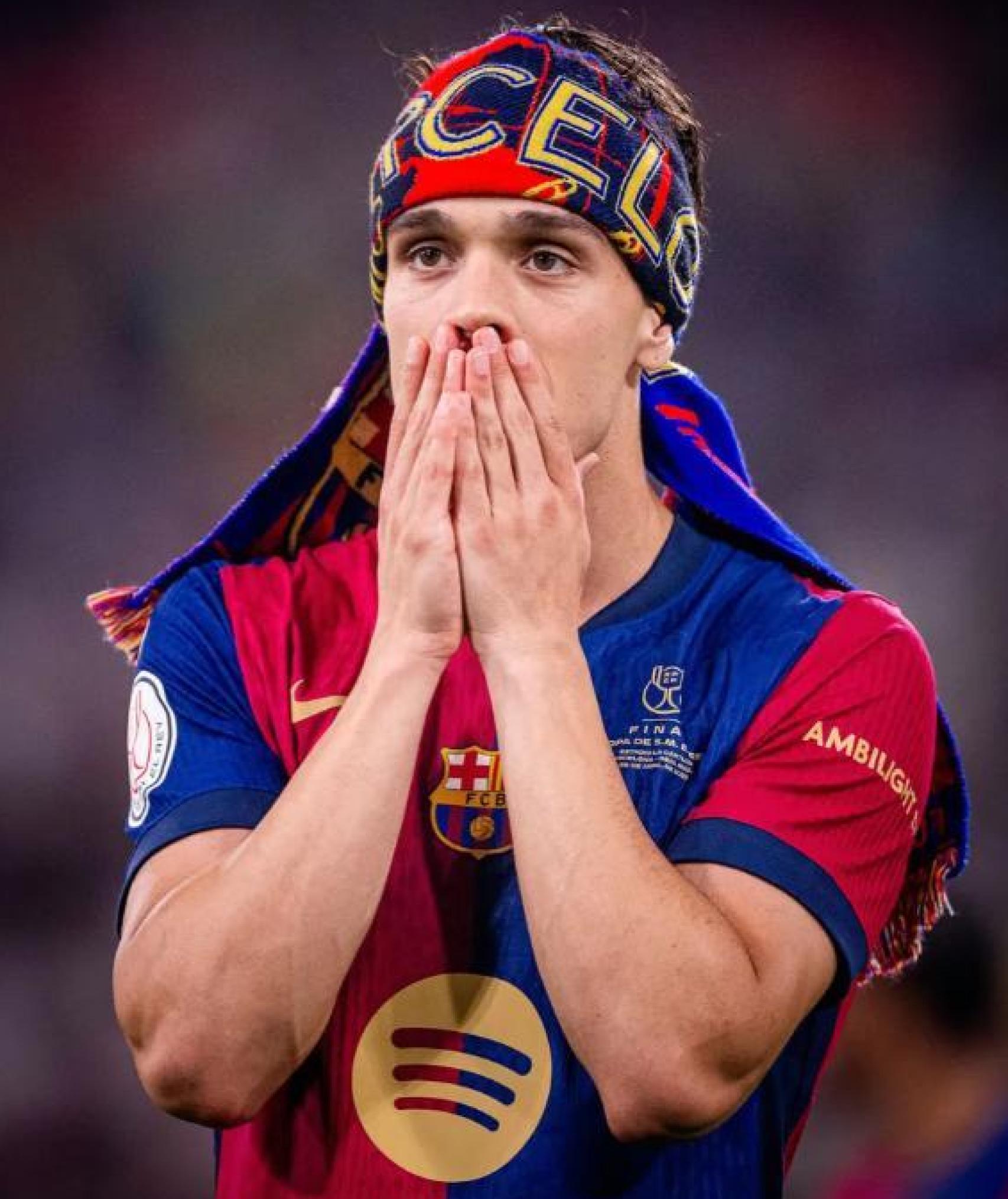 Héctor Fort, feliz con la victoria del Barça en la final de la Copa del Rey