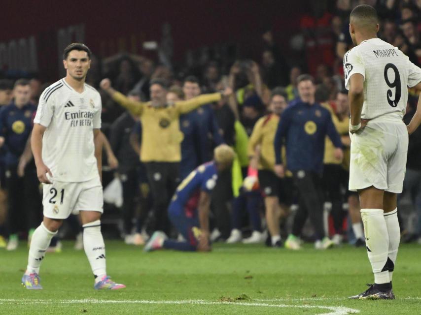Mbappé presencia en primera fila el gol de Jules Koundé en la final de la Copa