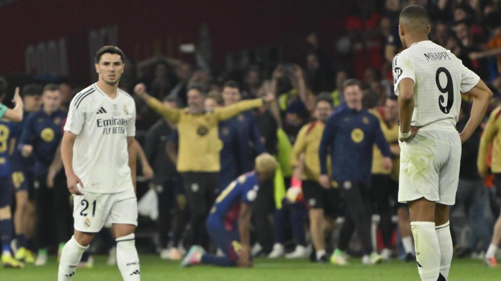 Mbappé presencia en primera fila el gol de Jules Koundé en la final de la Copa