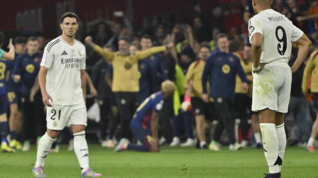 Mbappé presencia en primera fila el gol de Jules Koundé en la final de la Copa
