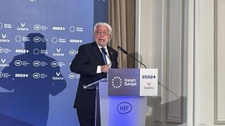 Josep Sánchez Llibre, presidente de Foment del Treball, en el desayuno informativo de NEF / CG