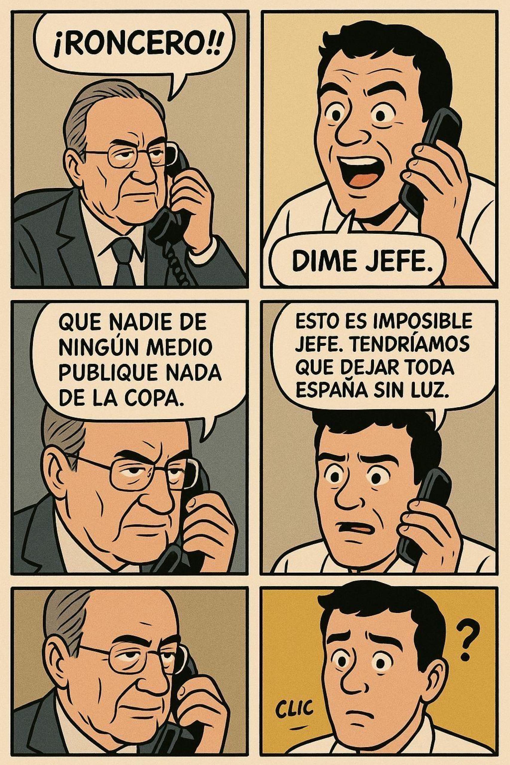 Florentino Pérez ordena cortar la luz de toda España para que no se hable de la victoria del Barça