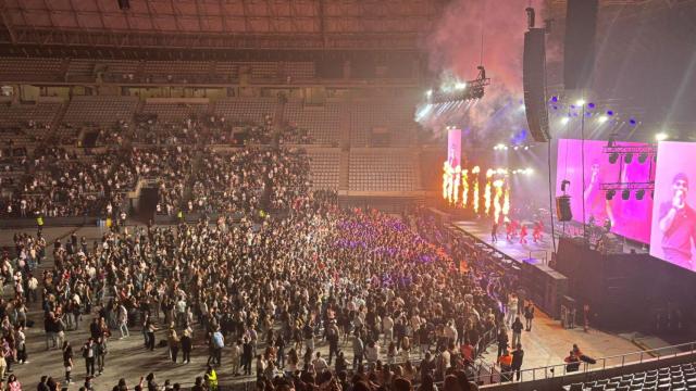 Escenario del concierto Energy Fest, de Barça Mobile, en el Palau Sant Jordi