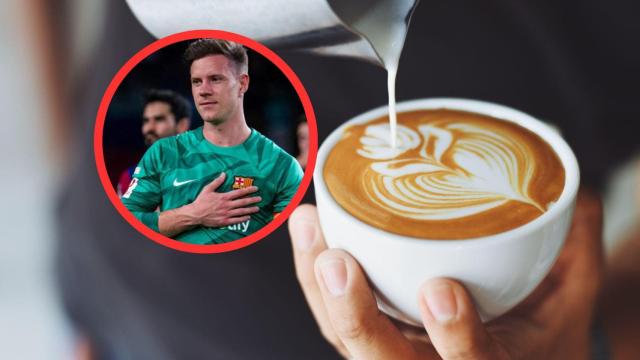 Fotomontaje Ter Stegen y una taza de café