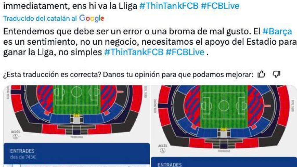 Malestar por el precio de las entradas del Barça-Real Madrid