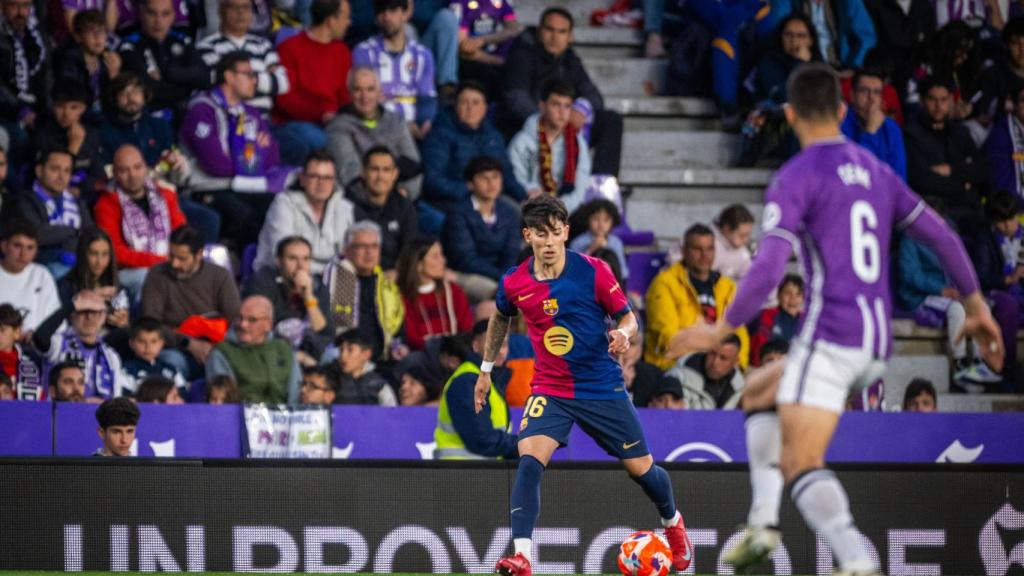 Dani Rodríguez debuta con el primer equipo del Barça ante el Valladolid y se retira lesionado en el minuto 38
