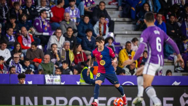 Dani Rodríguez debuta con el primer equipo del Barça ante el Valladolid y se retira lesionado en el minuto 38
