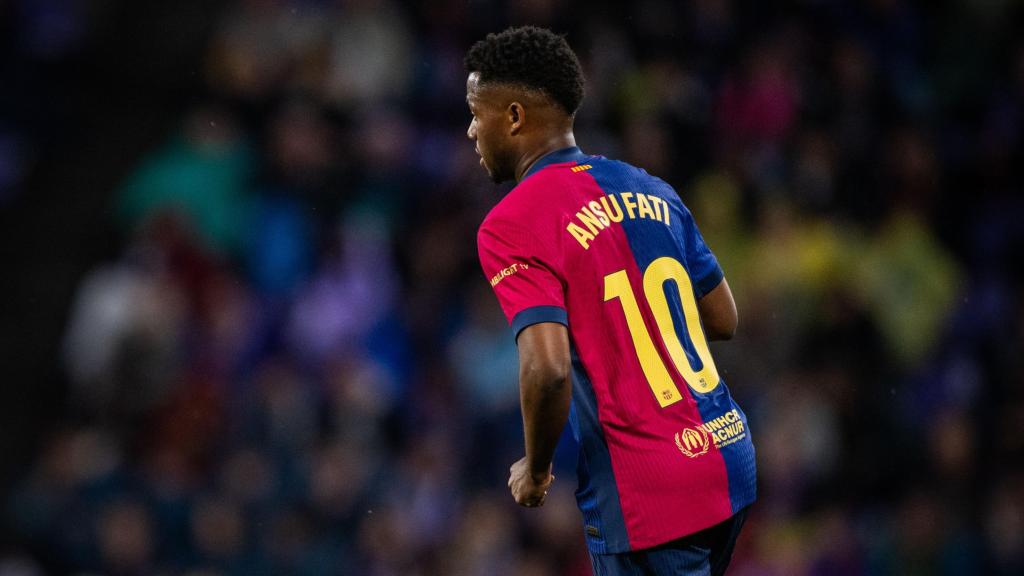 Ansu Fati, en una acción del Valaldolid-Barça