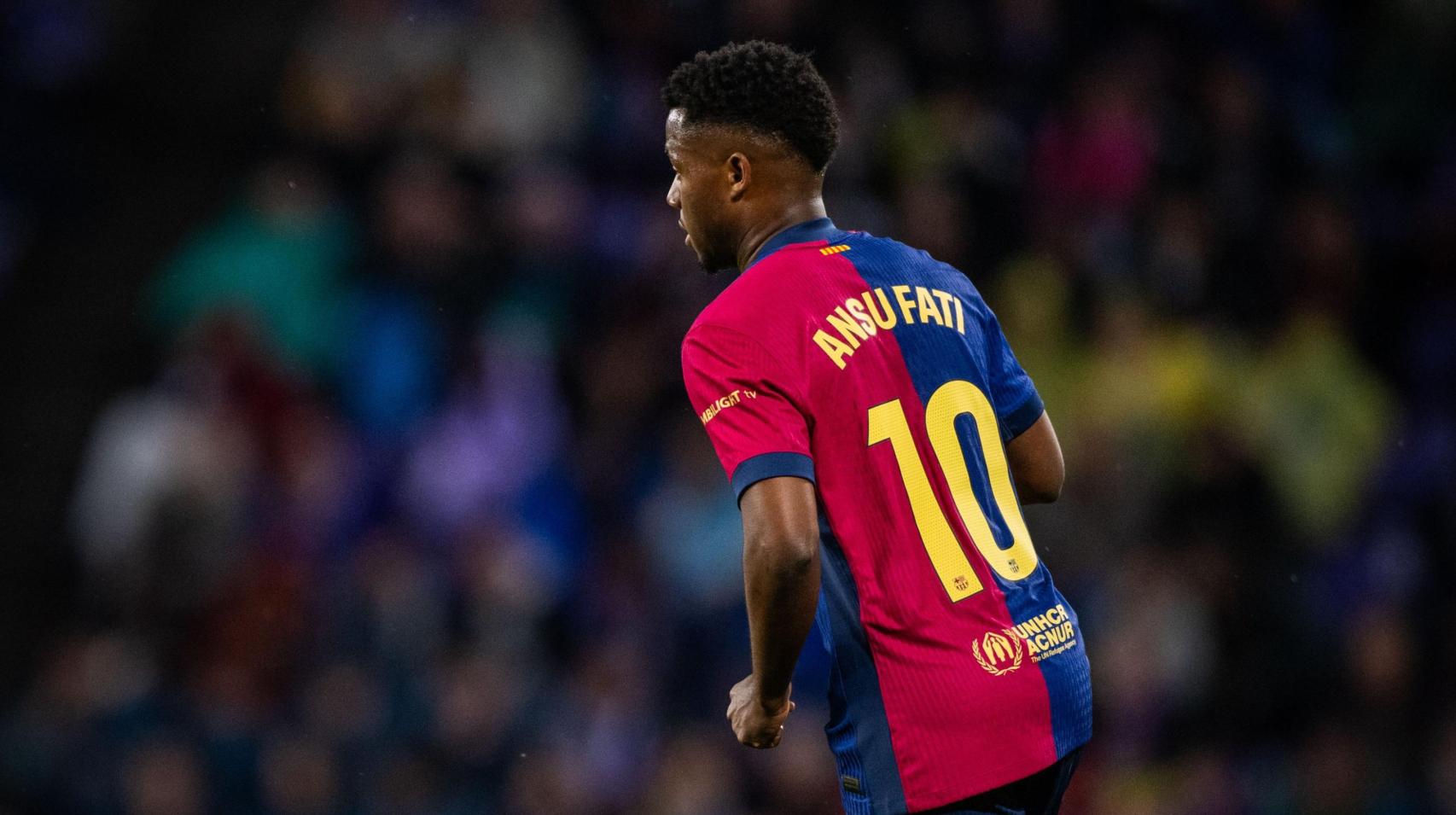 Ansu Fati, en una acción del Valladolid-Barça