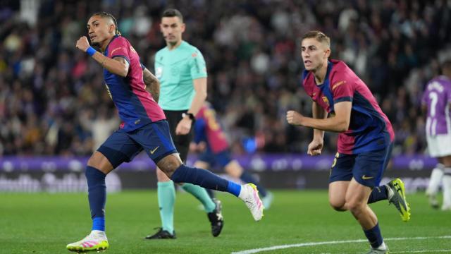 Raphinha y Fermín, autores de los goles del Barça en Valladolid