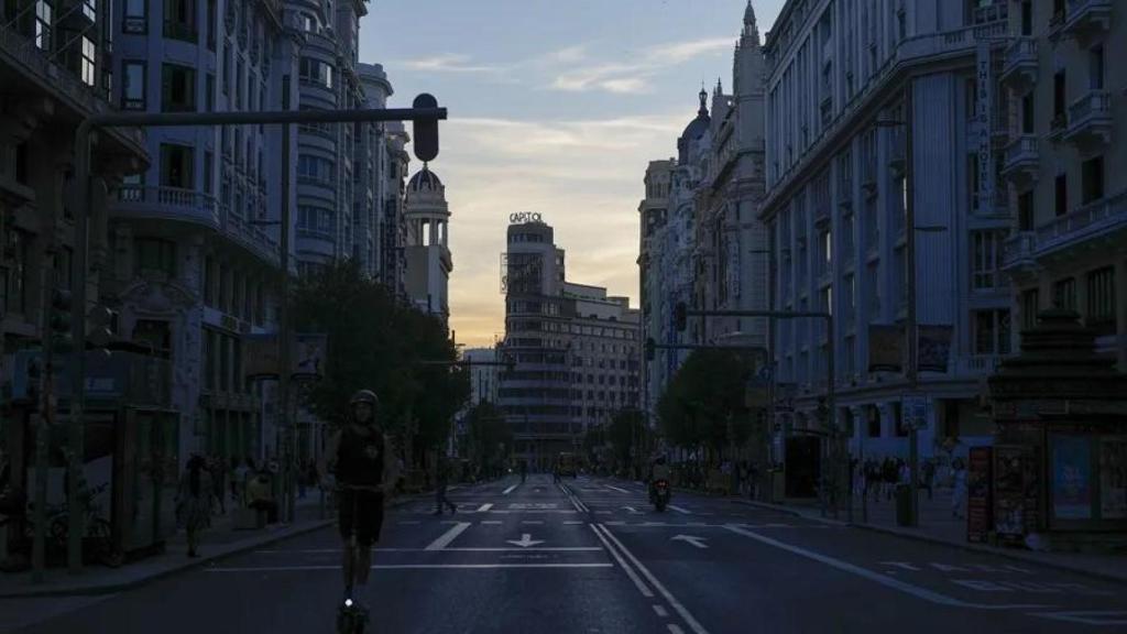 Madrid durante el apagón masivo