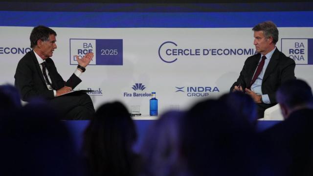 Jaume Guardiola con Núñez Feijóo en el Cercle