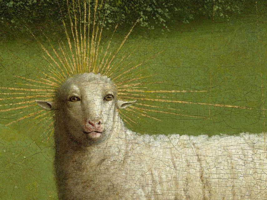 Detalle del Cordero Místico. Catedral de San Bavón.